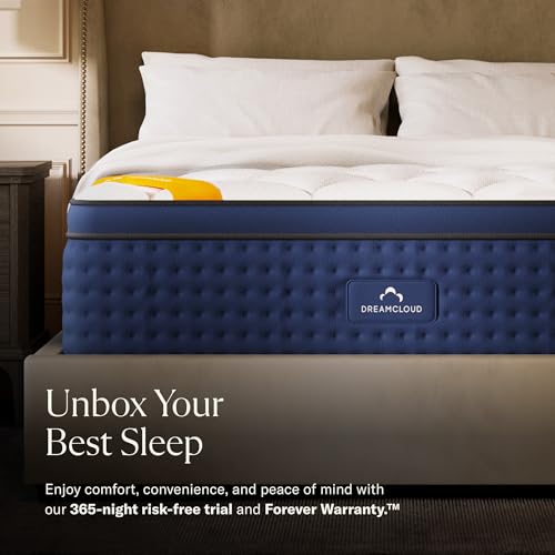 Dream Cloud Premier Rest 14" King Mattress - Luxury Gel Memory Foam - 365 Night Trial - Premium Pressure-Relieving Layers - Forever Warranty - CertiPUR-US® Certified