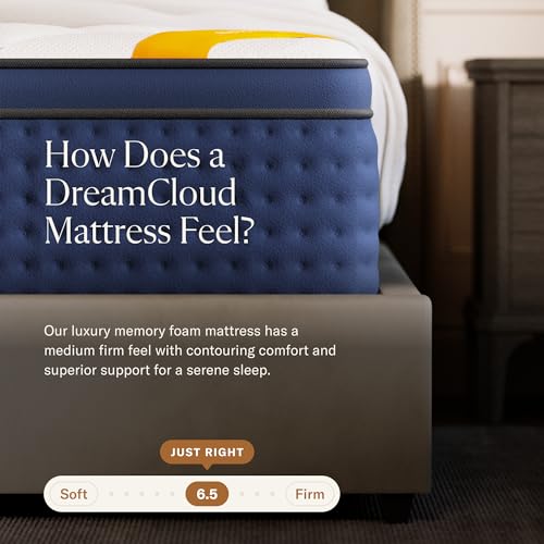 Dream Cloud Premier Rest 14" King Mattress - Luxury Gel Memory Foam - 365 Night Trial - Premium Pressure-Relieving Layers - Forever Warranty - CertiPUR-US® Certified